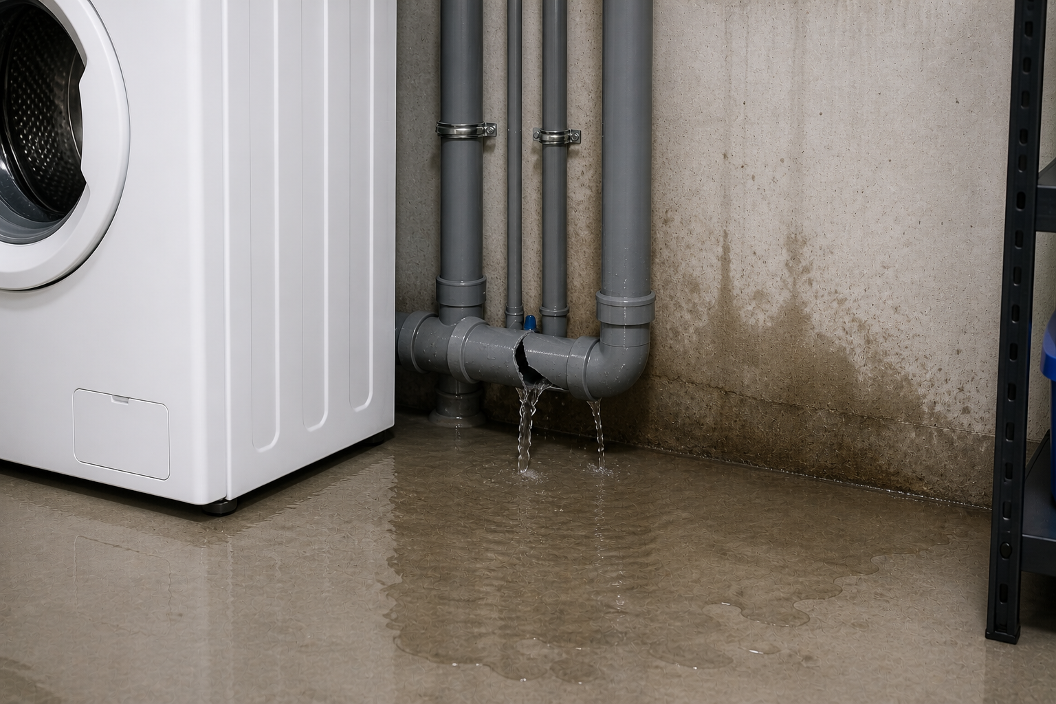 Before — Storm Flood · Basement