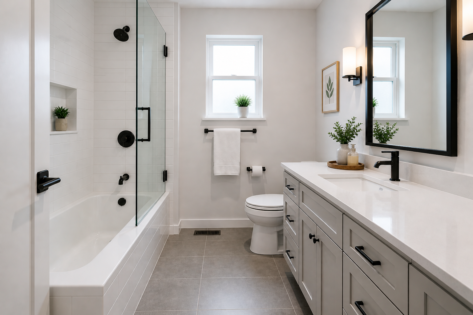 After — Bathroom Water Damage