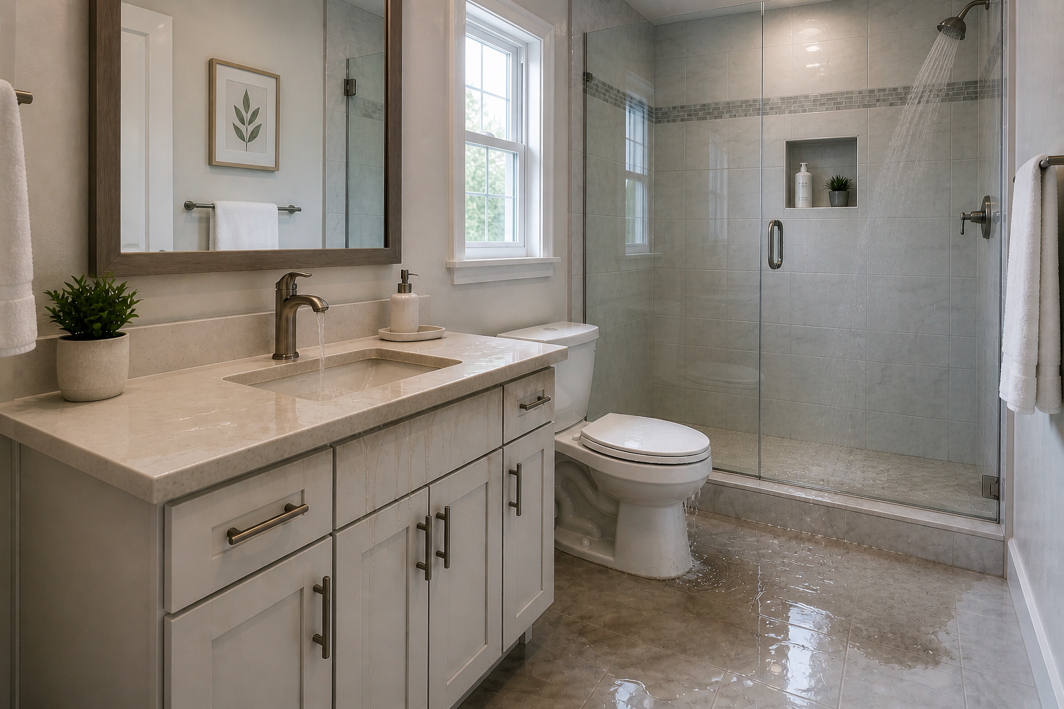 Before — Tub Overflow · Bathroom