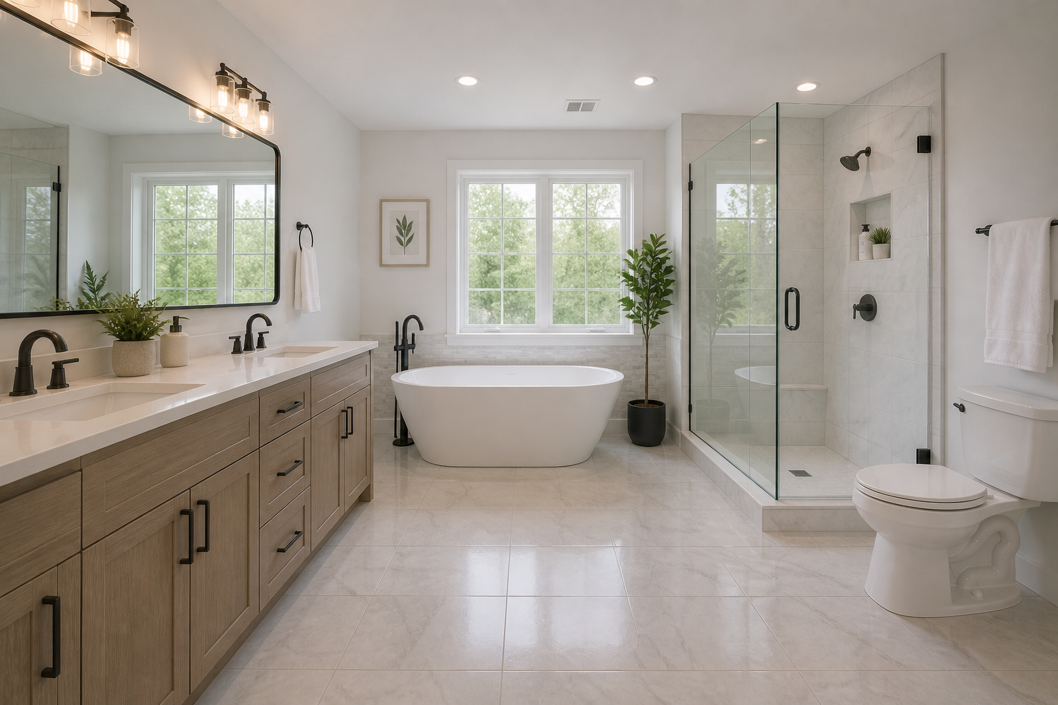 After — Bathroom Floor Restoration
