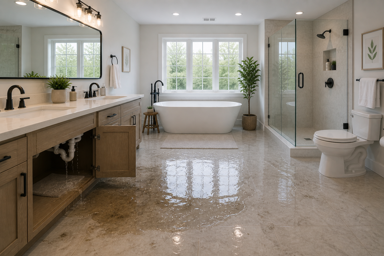 Before — Bathroom Floor Restoration