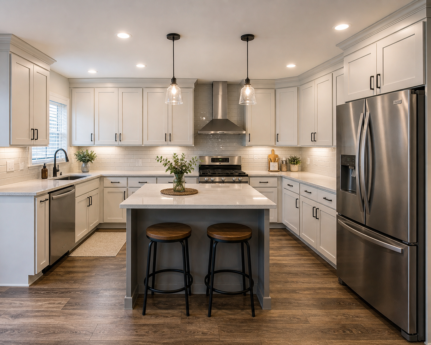 After — Kitchen Water Damage